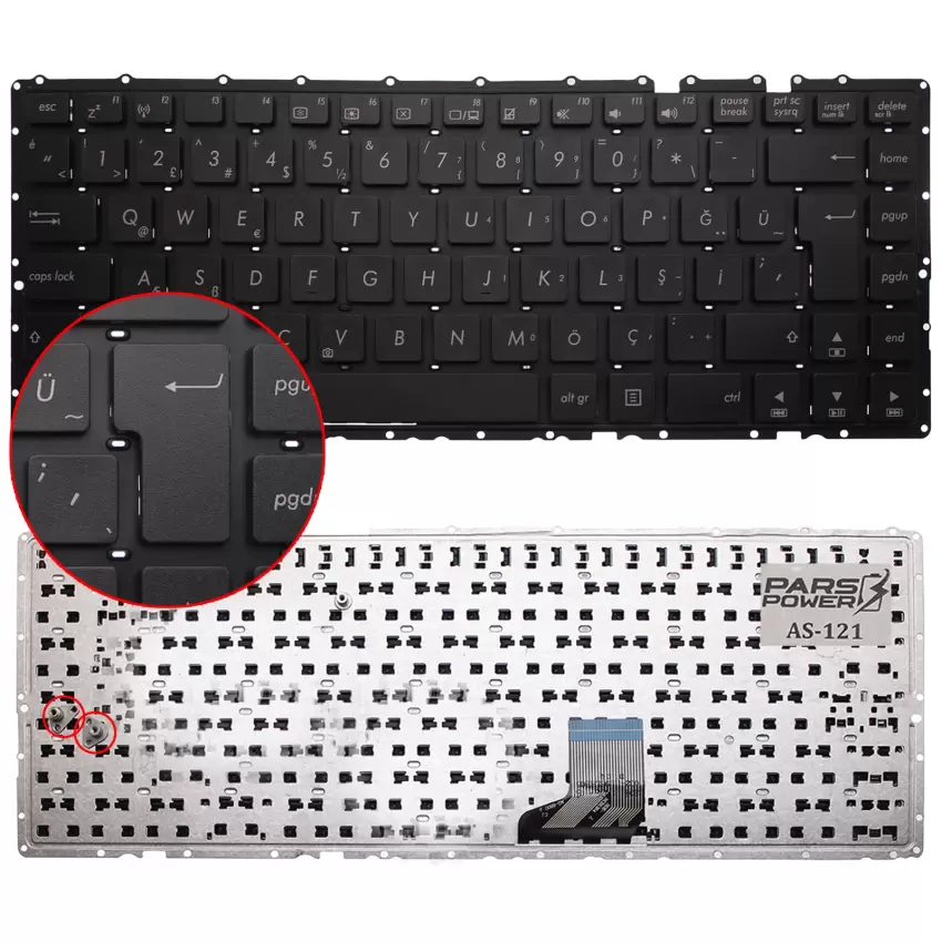 Asus K401UB, K401UQ, U4000 Klavye (Siyah TR)