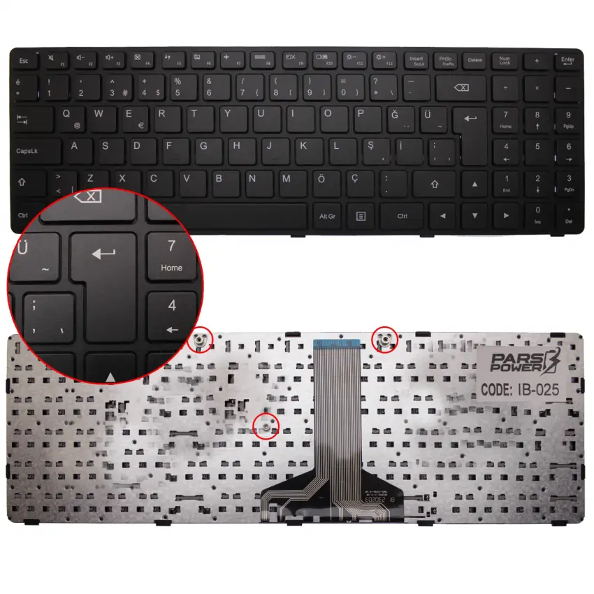 Lenovo 100-15ibd İ3, İ5, İ7, 80QQ, A69 Notebook Klavye (Siyah TR)