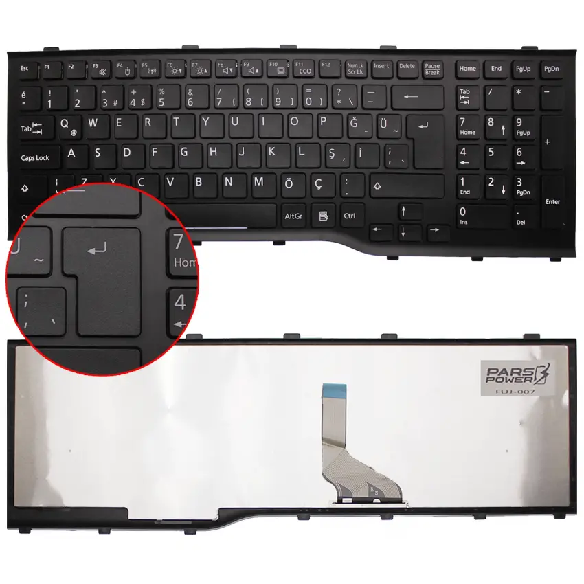 Fujitsu Siemens AH532 GL-500, AH532/GL-300 Notebook Klavye (Siyah TR)