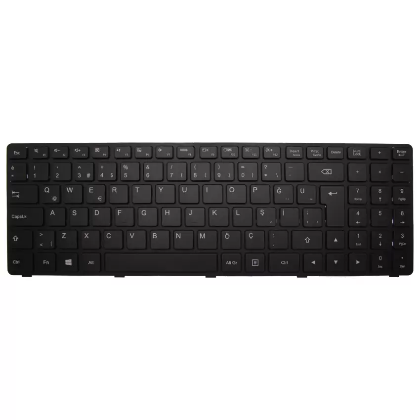 Lenovo ideaPad 100-15IBD, 100-15ISK, 80QQ, B50-50 Serisi 6385H-TR Uyumlu Notebook Klavye Siyah TR