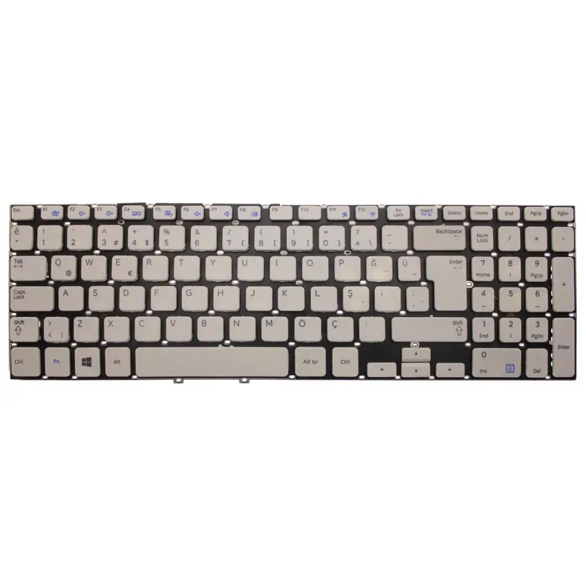 Samsung NP270E5G-X04TR, NP355V5C-S0BTR Notebook Klavye (Beyaz TR)