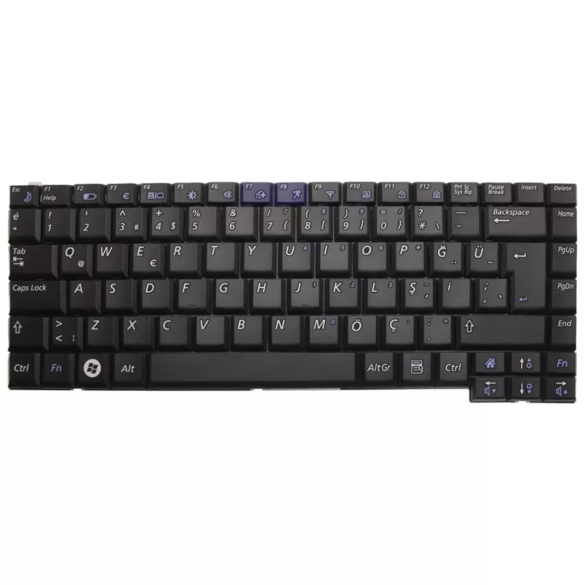 Samsung NP-R58, NP-R60, NP-R503, NP-R508, NP-R509, NP-R510, NP-R560 Serisi Notebook Klavye (Siyah TR