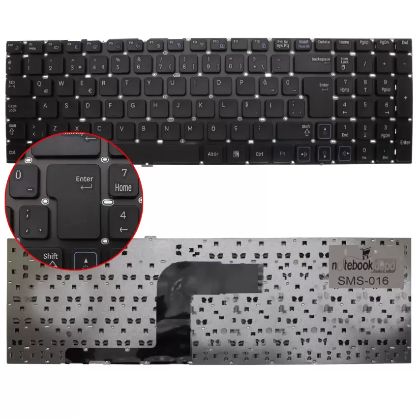 Samsung NP-S3511-S01TR, NP-S3520-S01TR Notebook Klavye (Siyah TR)