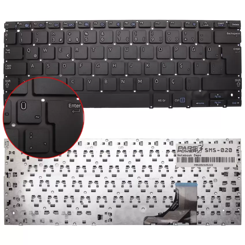 Samsung NP540U3C-A05TR Notebook Klavye (Siyah TR)