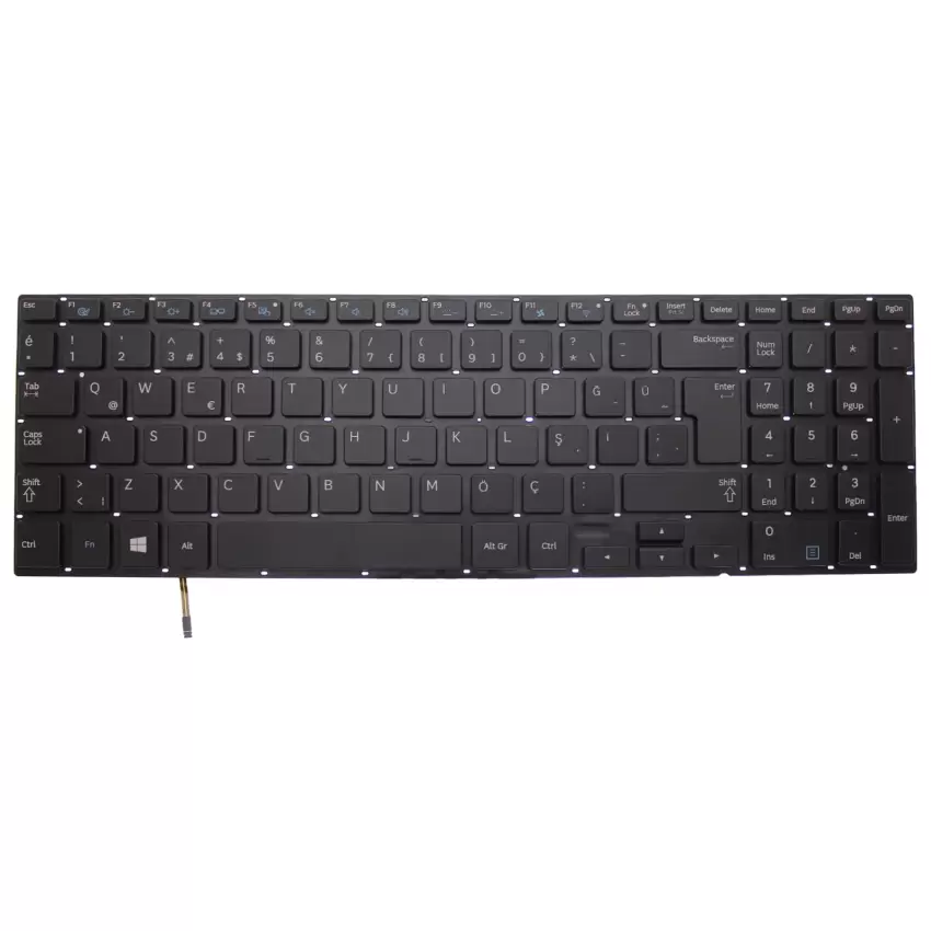 Samsung NP880Z5E Uyumlu Notebook Klavye (Siyah Işıklı TR)