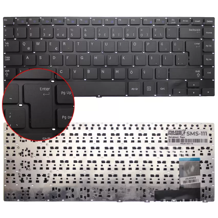 Samsung NP530U4E-S01TR, NP370R4E-S04AE Notebook Klavye (Siyah TR)