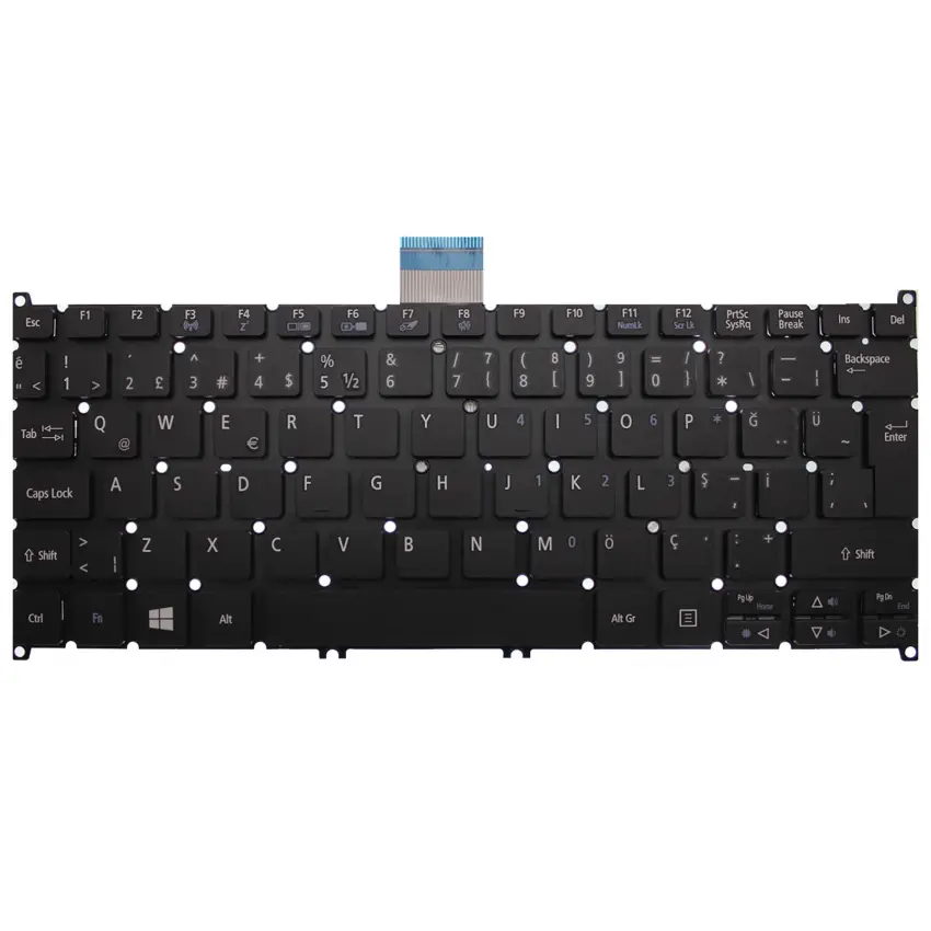Acer Aspire V5-122P-61454G50nbb Notebook Klavye (Siyah TR)
