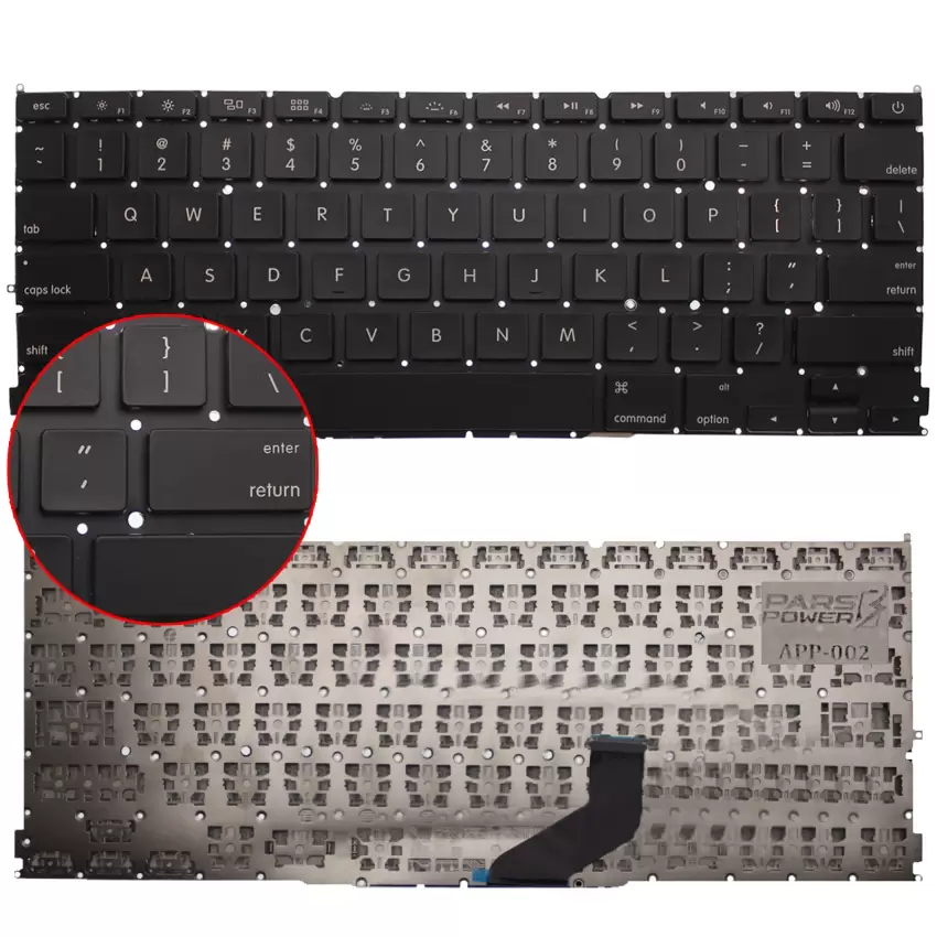 Apple A1425 MD212, MD213, ME662, ME663 Klavye (Siyah Eng)