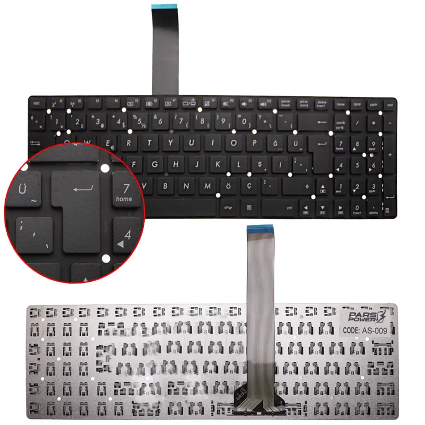 Asus A55VS Notebook Klavye (Siyah TR)