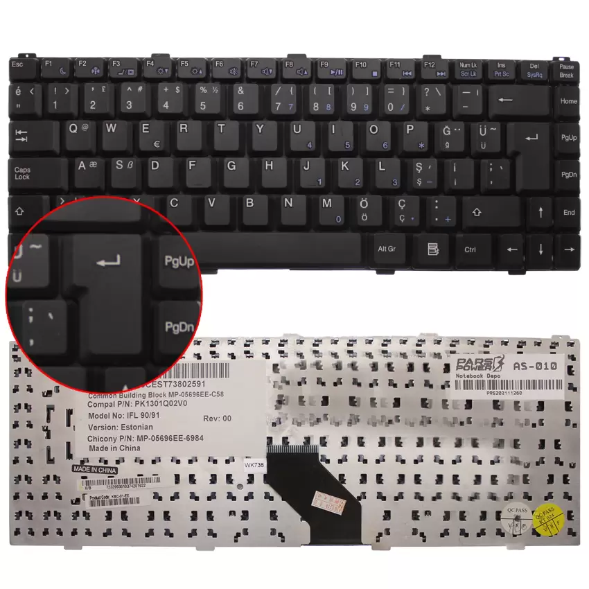 Beko BNB 576SR Notebook Klavye (Siyah TR)