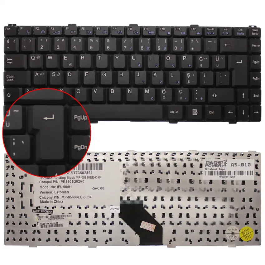 Casper EAA-89 Notebook Klavye (Siyah TR)