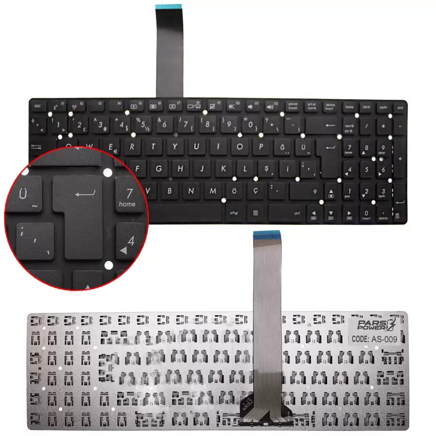 Asus X751MD Notebook Klavye (Siyah TR)