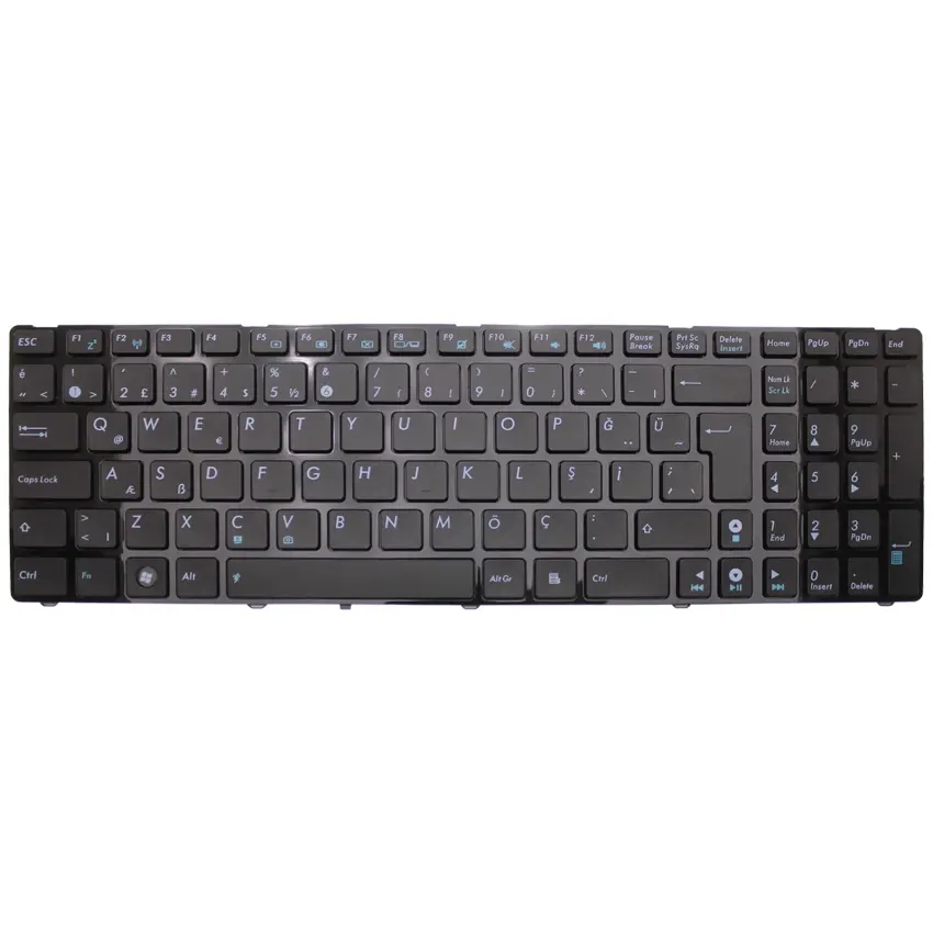 Asus F75VD, G51JX, G51VX, G53JH Notebook Klavye (Siyah TR)