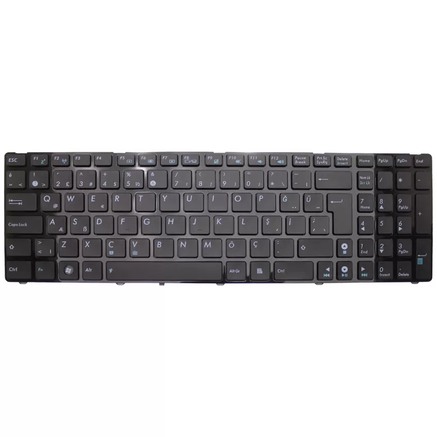 Asus K53SV, Pro61Q, Pro61S, Pro61Z Notebook Klavye (Siyah TR)