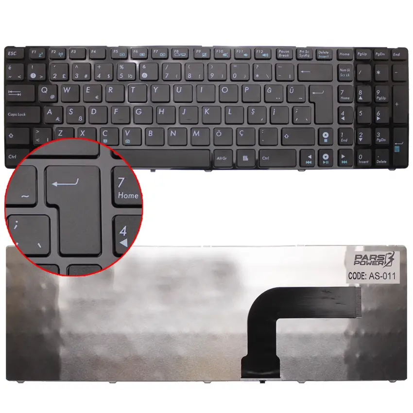 Asus K52JT-SX149D, K52JT-SX150D Notebook Klavye (Siyah TR)