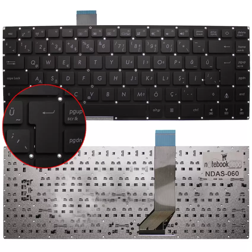 Notebook Klavye AS-060 Notebook Klavye (Siyah TR)
