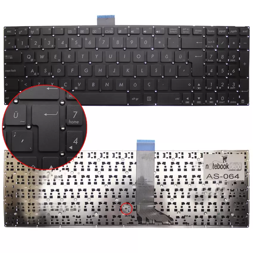 ASUS X502CA-BCL0901D Notebook Klavye (Siyah TR)