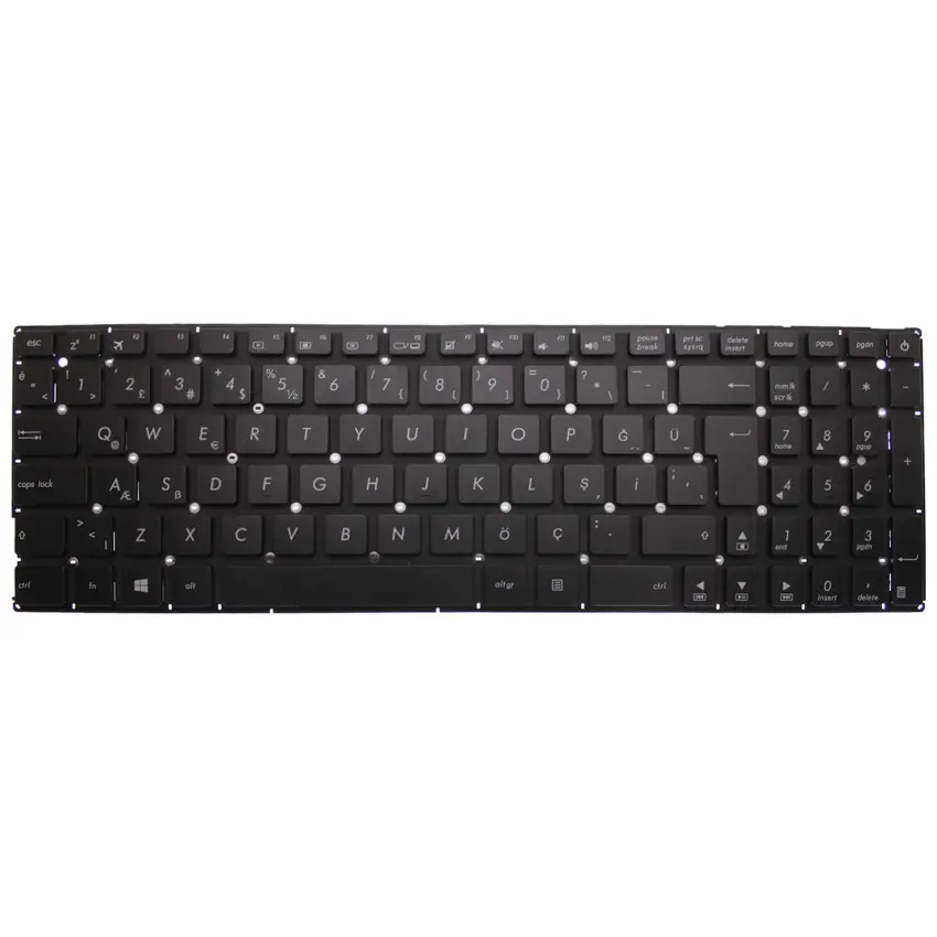 ASUS X542BP-GQ003T, X542UR-GQ434 Notebook Klavye (Siyah TR)