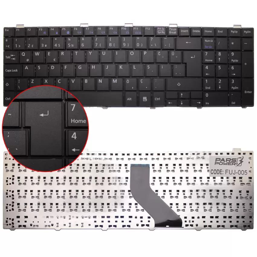 Fujitsu Siemens AH530/HD6, AH530/3A Notebook Klavye (Siyah TR)