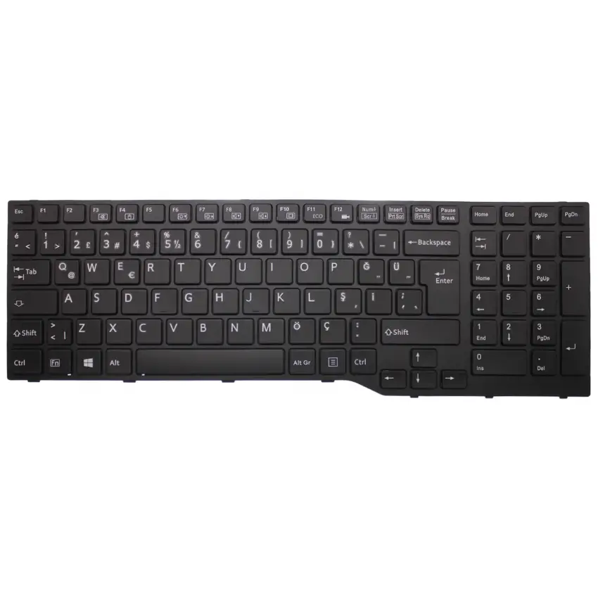 Fujitsu LifeBook E754 QM87 Notebook Klavye (Siyah TR)