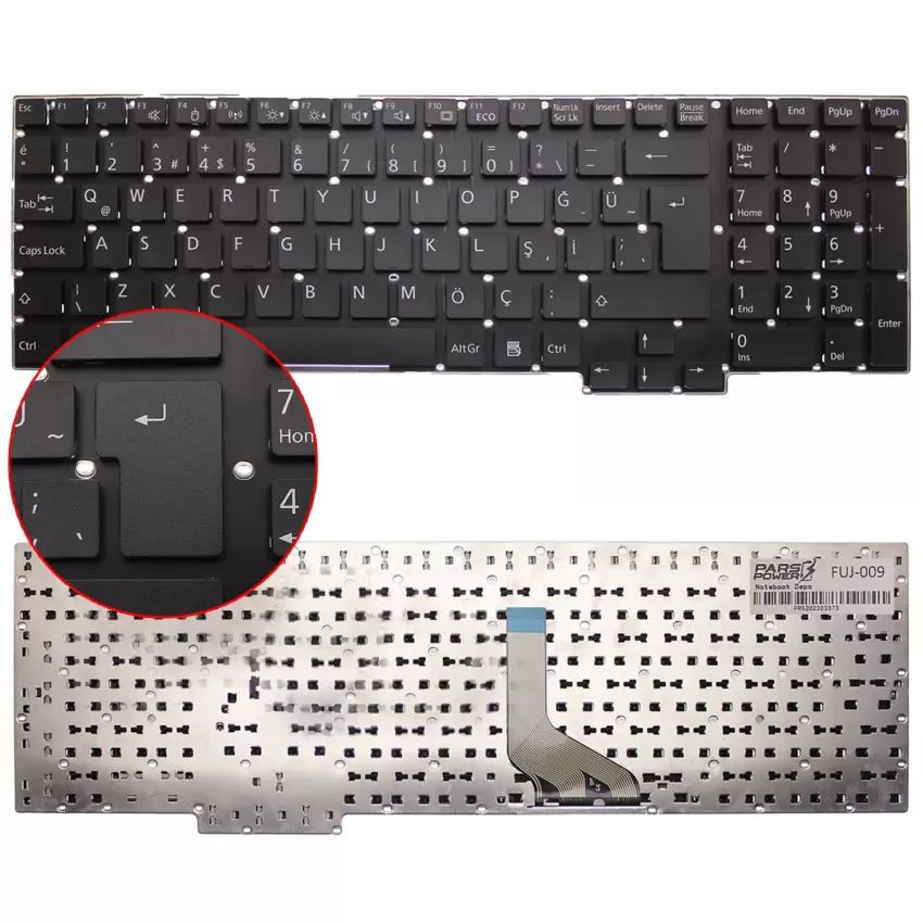 Fujitsu Siemens AH532-G21-703, CP569151-01 Notebook Klavye (Siyah TR)