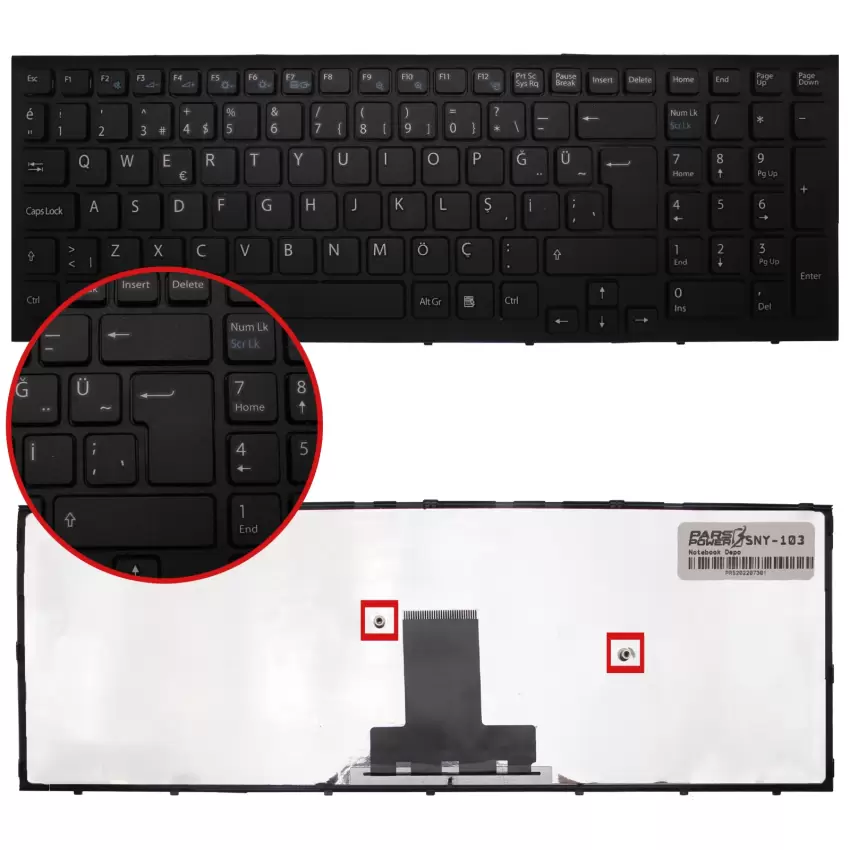 Sony Vaio VPCEB4Z1R Notebook Klavye (Siyah TR)