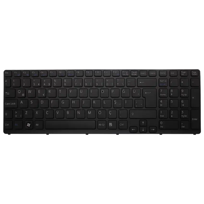 Sony Vaio SVE1513L1R, SVE1513M1E, SVE1513M1R Notebook Klavye (Siyah TR)