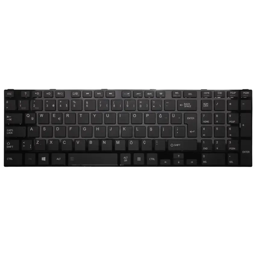 Toshiba Satellite C55-A-1RV, C55-A-1T0, C55-A-1TG Klavye (Siyah TR)