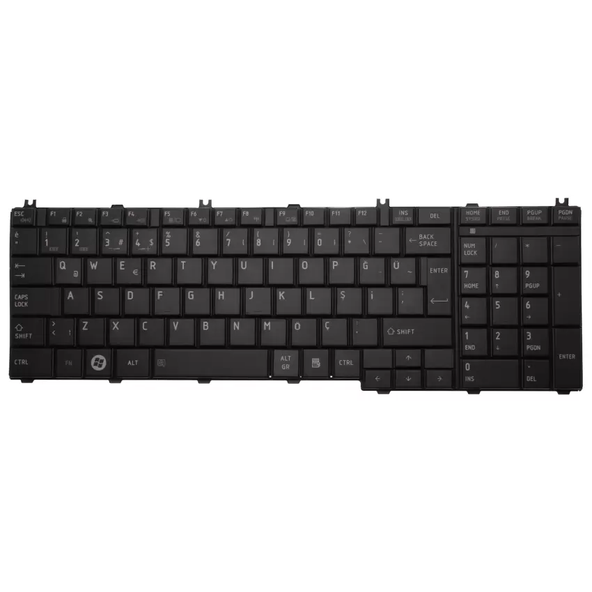 Toshiba Satellite L750-16V, L750-16X Notebook Klavye (Siyah TR)