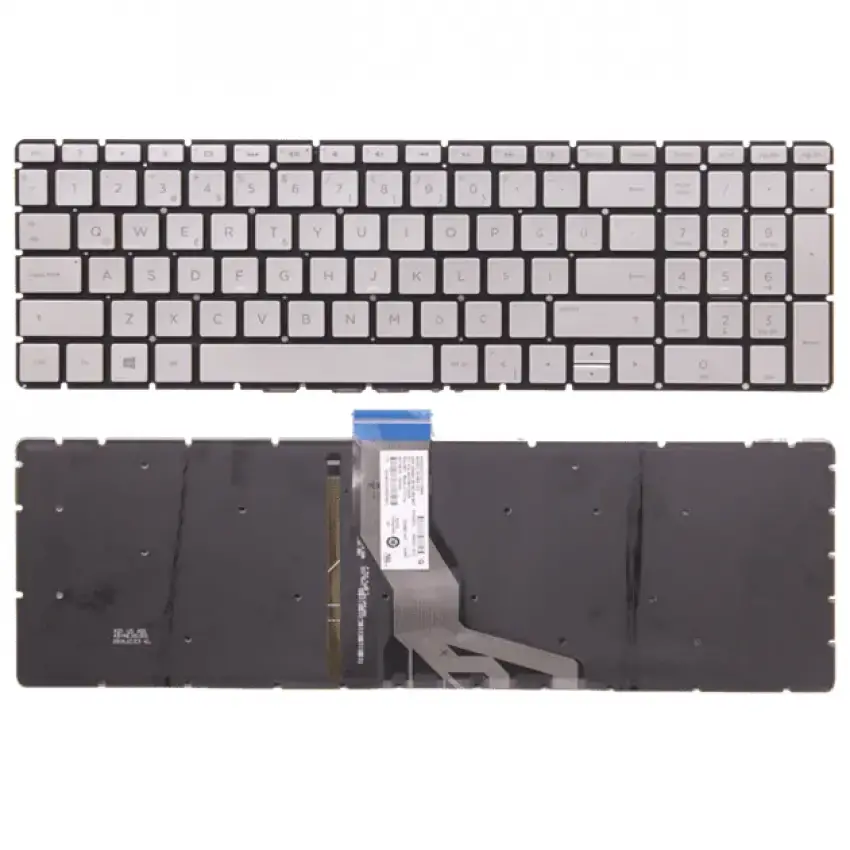 HP 15s-fq1000nt 8KR82EA, 15s-eq1003nt 9YH96EA NotebooK Klavye Işıklı (Gümüş TR)