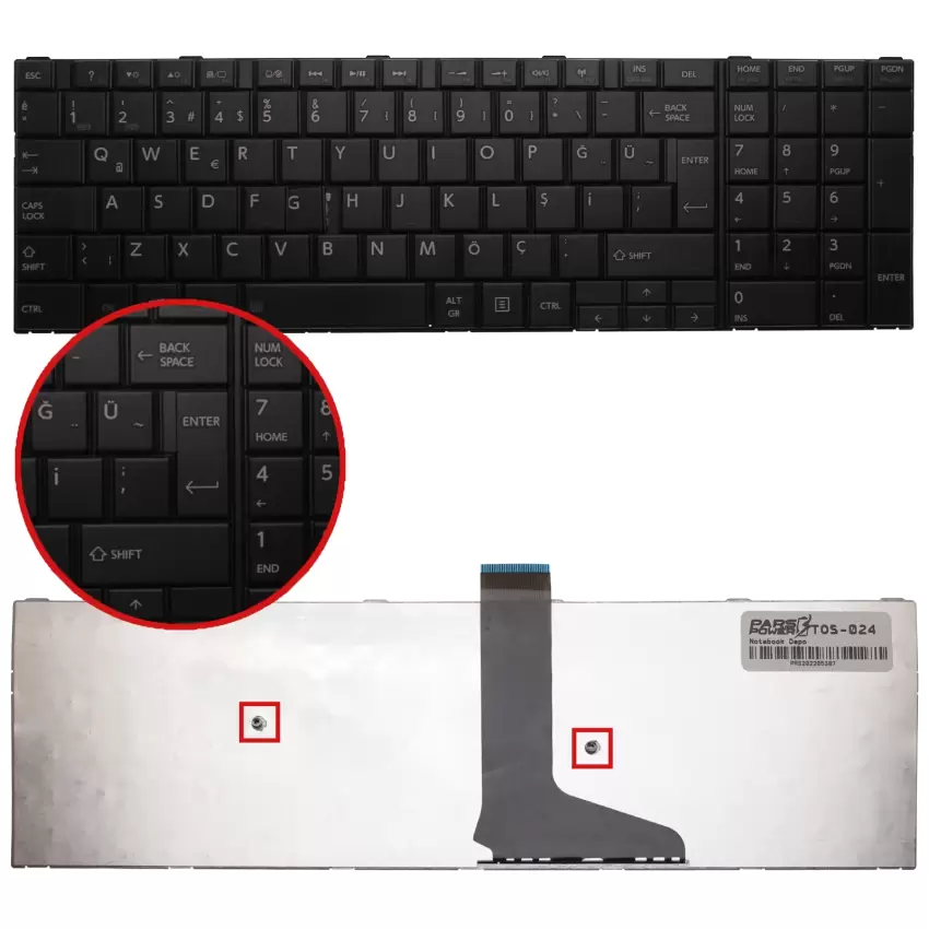 Toshiba Satellite S70-B-10U Klavye (Siyah TR)