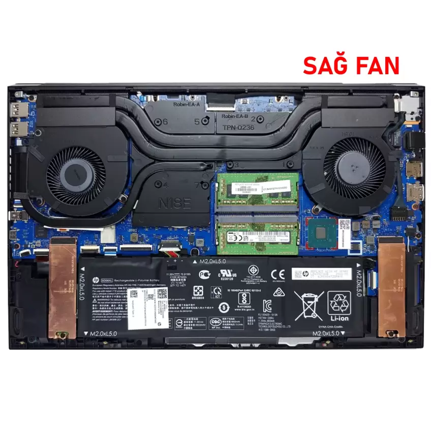 Hp ND85C27-19J25 Cpu-Gpu Fan - İşlemci Fanı