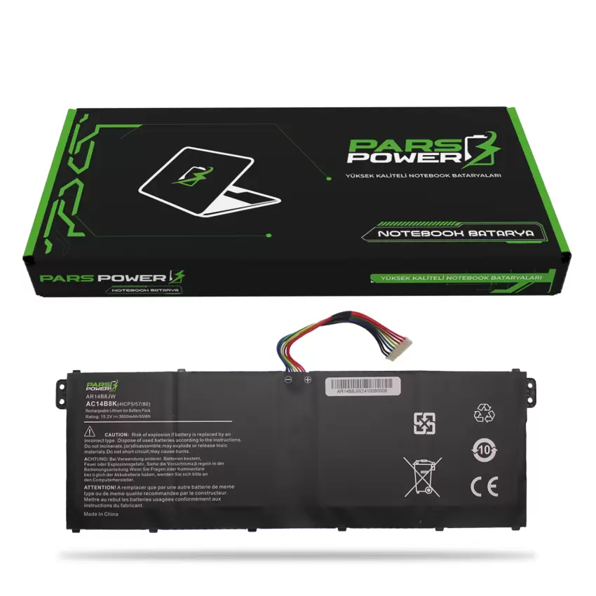 Acer Swift 3 Sf314-56-37Wm, Sf314-56-37Wu Batarya - Pil (Pars Power)