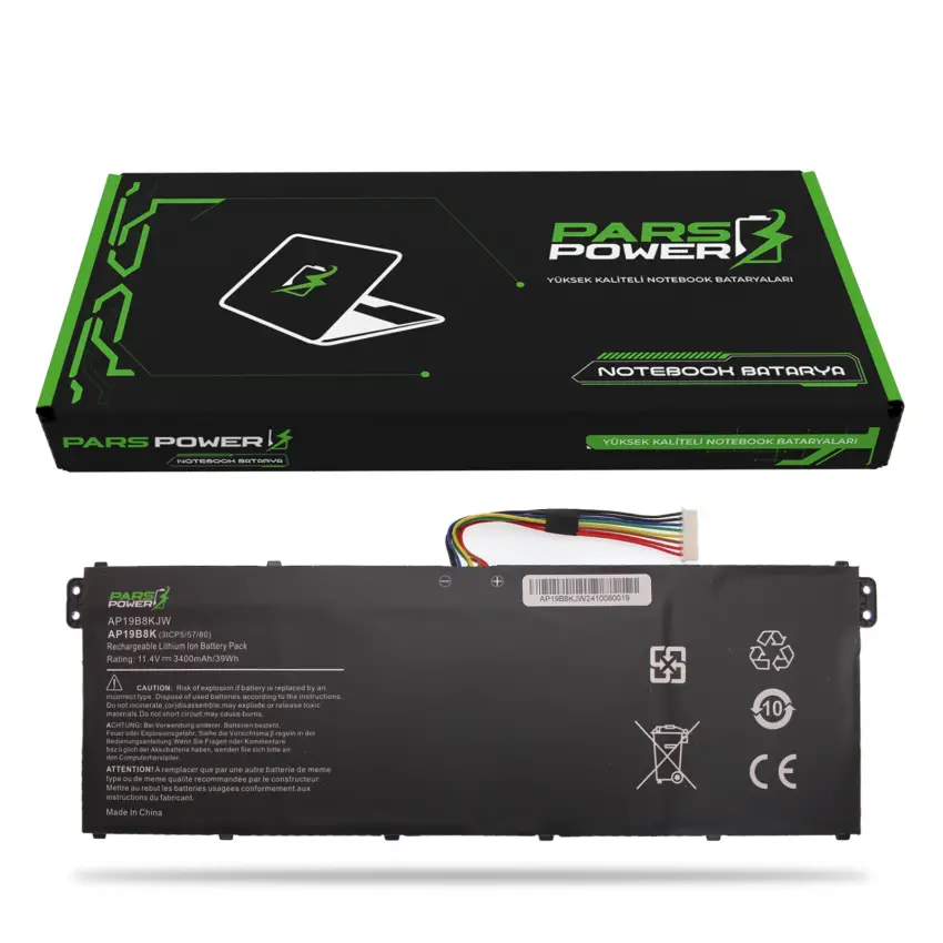 Acer Aspire 3 A315-58-34HD (20GB/128SSD) (NX.ADDEY.00H03) Batarya - Pil (Pars Power)