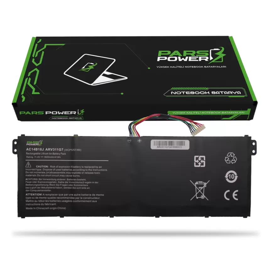 Acer Aspire A315-53-38XE Batarya - Pil (Pars Power)
