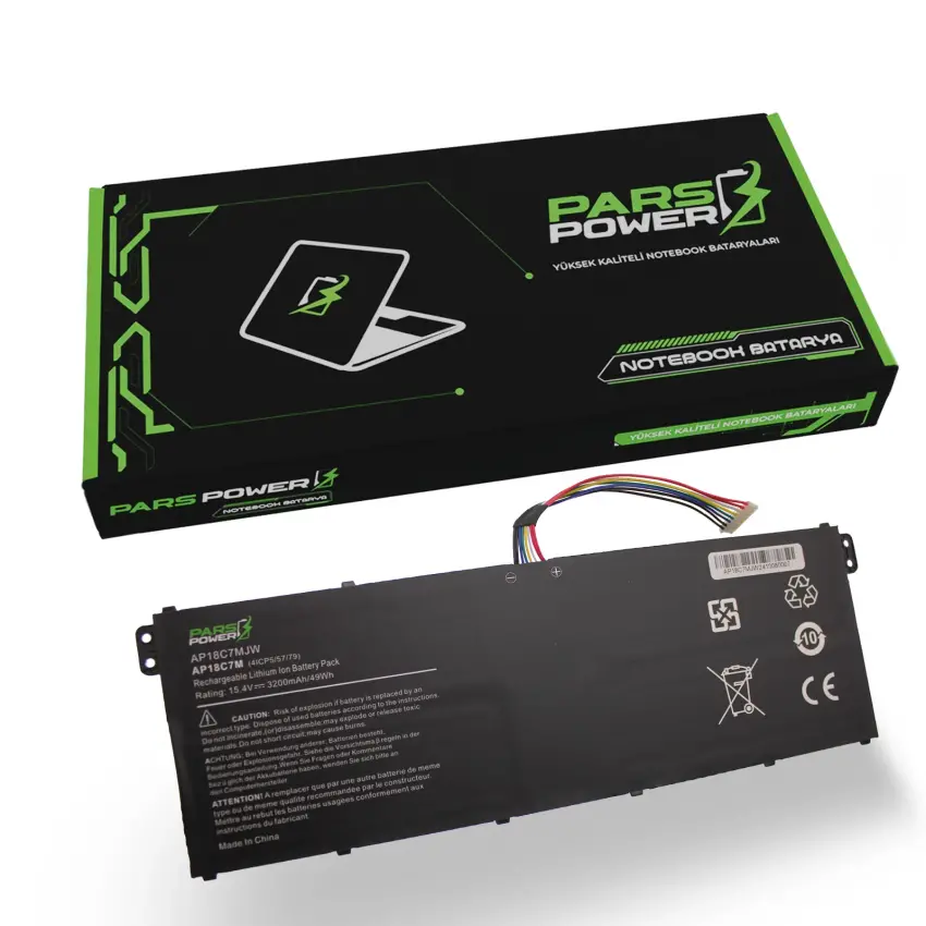 Acer TravelMate Spin P4 TMP414RN-51-58VP, TMP414RN-51-58VU Batarya - Pil (Pars Power)