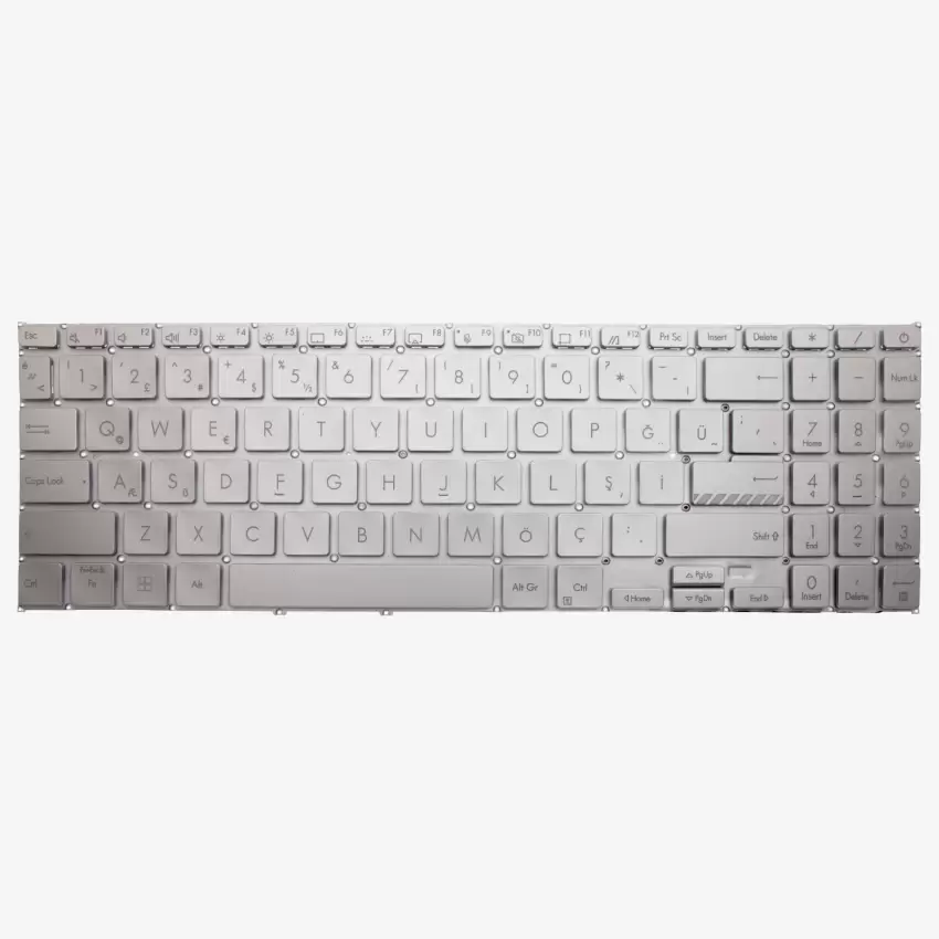 Asus Vivobook 16X K3605ZF-N1017W Klavye (Gümüş TR)