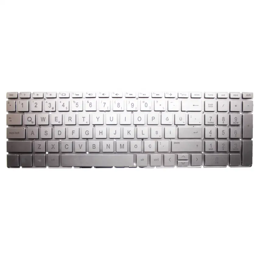 HP 15-cs1015nt 6BL06EA, 15-cs3004nt 8XG21EA Notebook Klavye Işıklı (Gümüş TR)