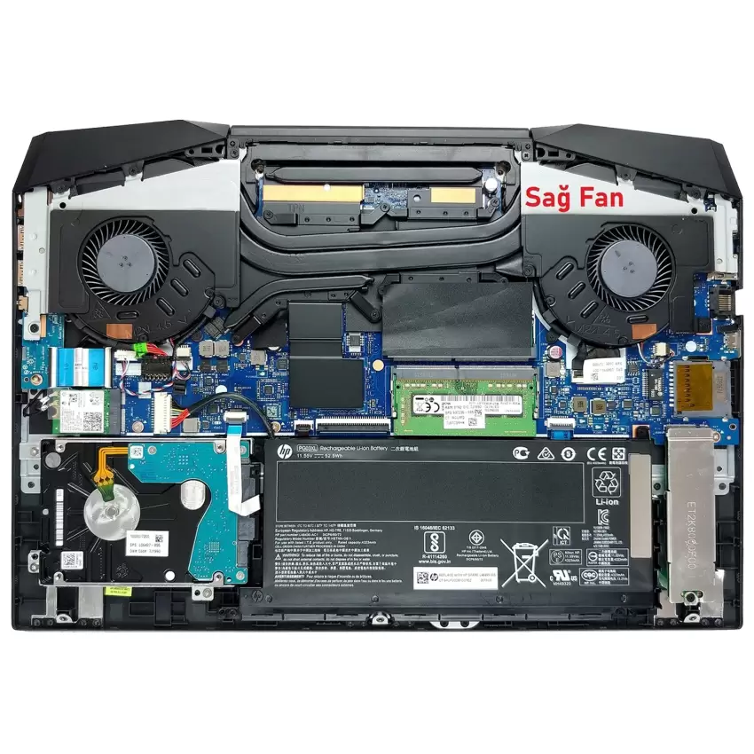 HP Gaming 15-dk1007nt (1U5S3EA) CPU Fan - İşlemci Fanı