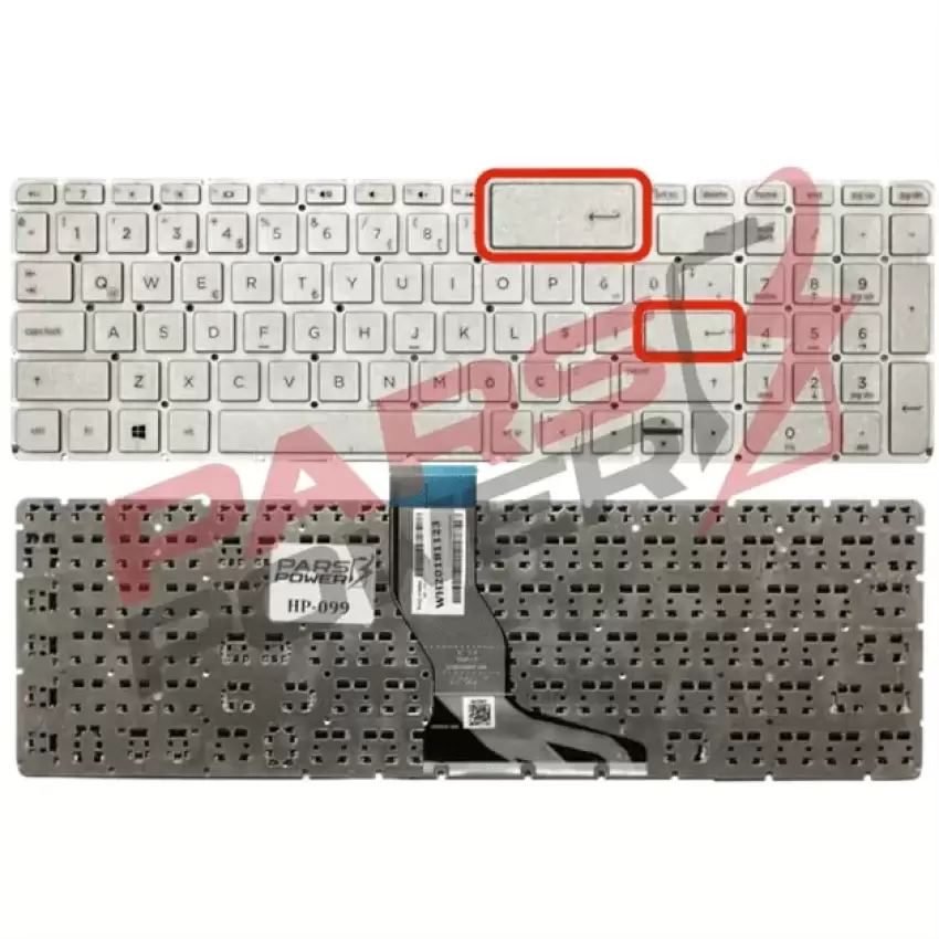 HP ENVY 15-ae Serisi Klavye (Gümüş TR)