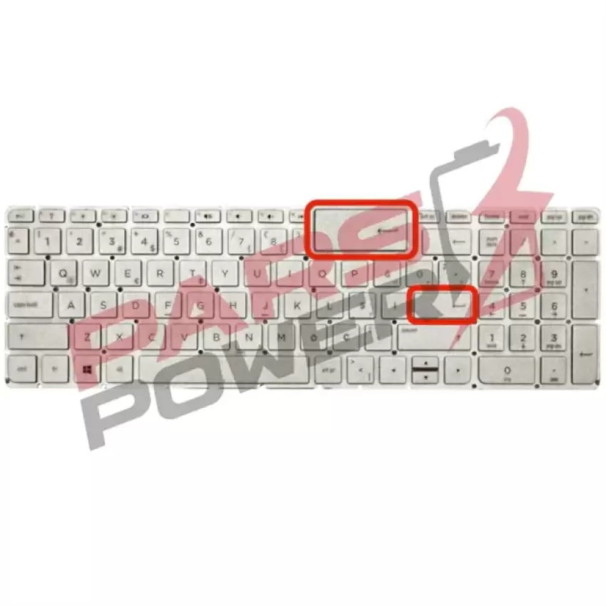 HP ENVY 15-ae Serisi Klavye (Gümüş TR)