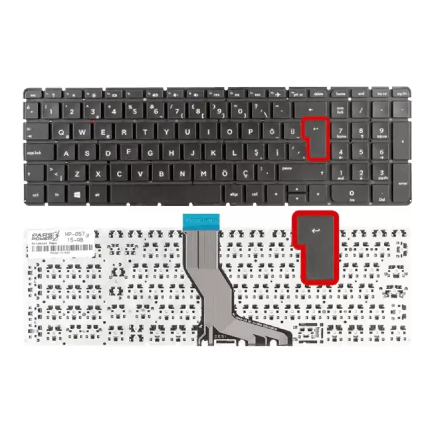 HP ENVY 15-ae101nt (N7L03EA) Klavye (Siyah TR)