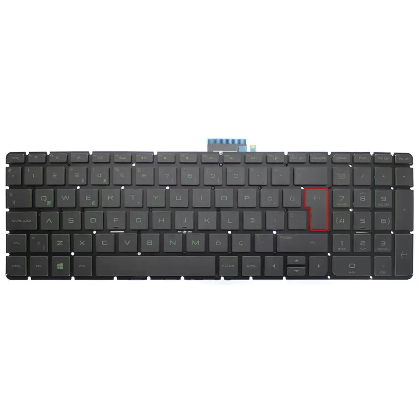 HP ENVY 15-ae101nt (N7L03EA) Klavye Işıklı (Siyah TR)