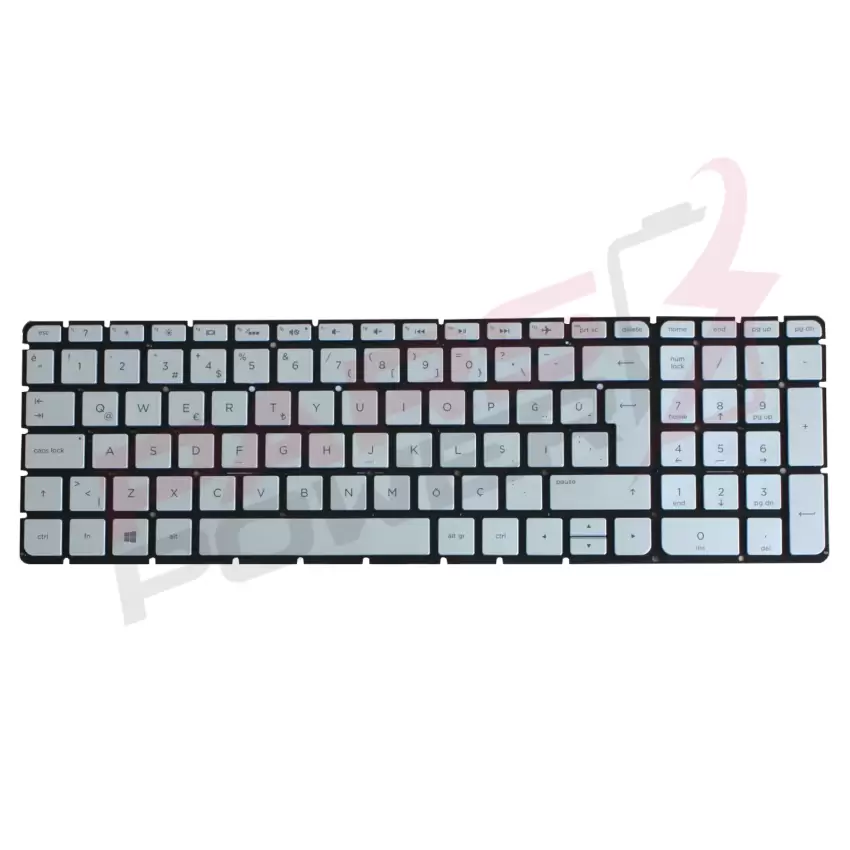 HP ENVY 15-ae Serisi Klavye Işıklı (Gümüş TR)