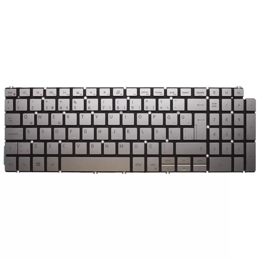 Dell inspiron G15 5511 Serisi Klavye Işıklı (Gümüş TR)