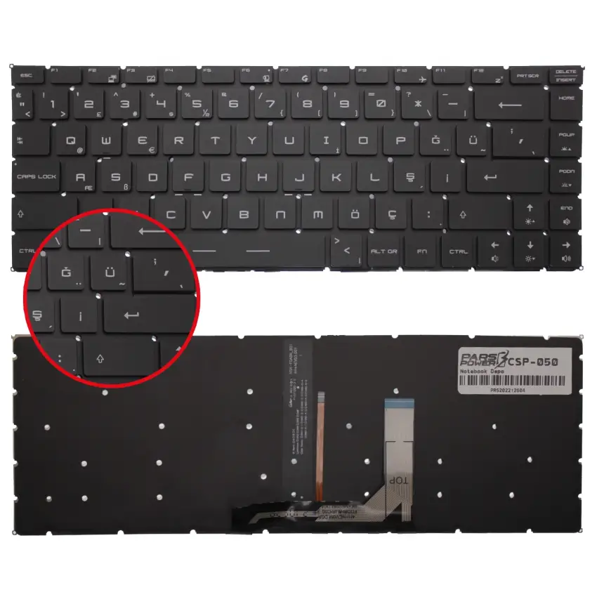Msi GS65 Stealth Thin 8RF-419XTR Klavye Işıklı (Siyah TR)