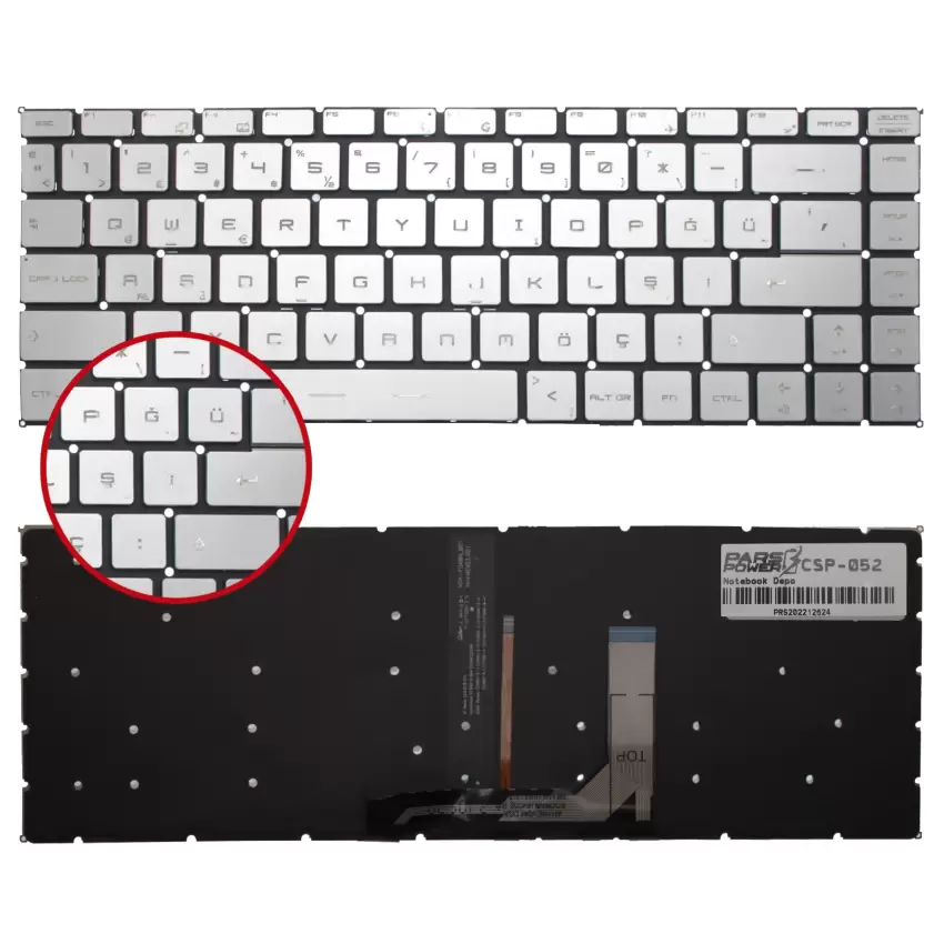Msi 9Z.NEVBN.A0T Klavye Işıklı (Gümüş TR)