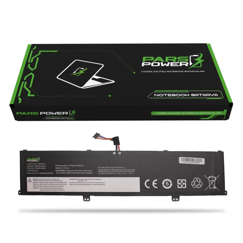 Lenovo ThinkPad 20TH, 20TK, SB10X190475 Batarya - Pil (Pars Power)