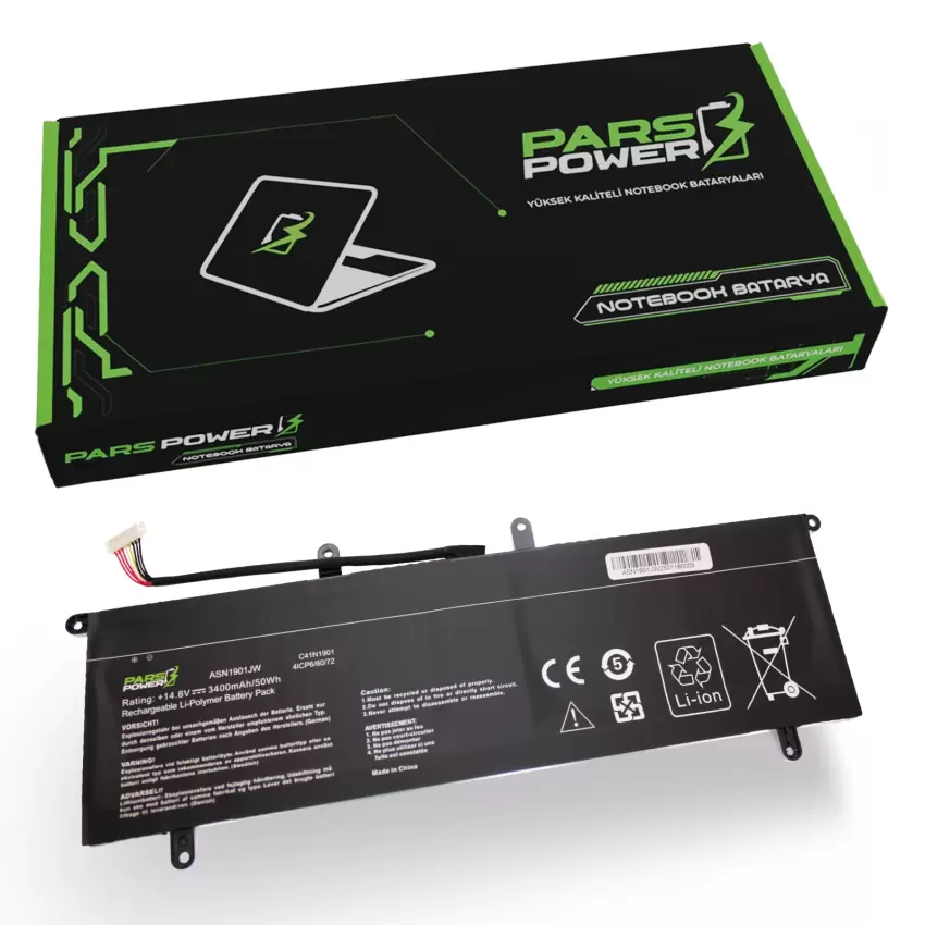 Asus Zenbook Duo UX481FL-70DM5AB Batarya - Pil (Pars Power)