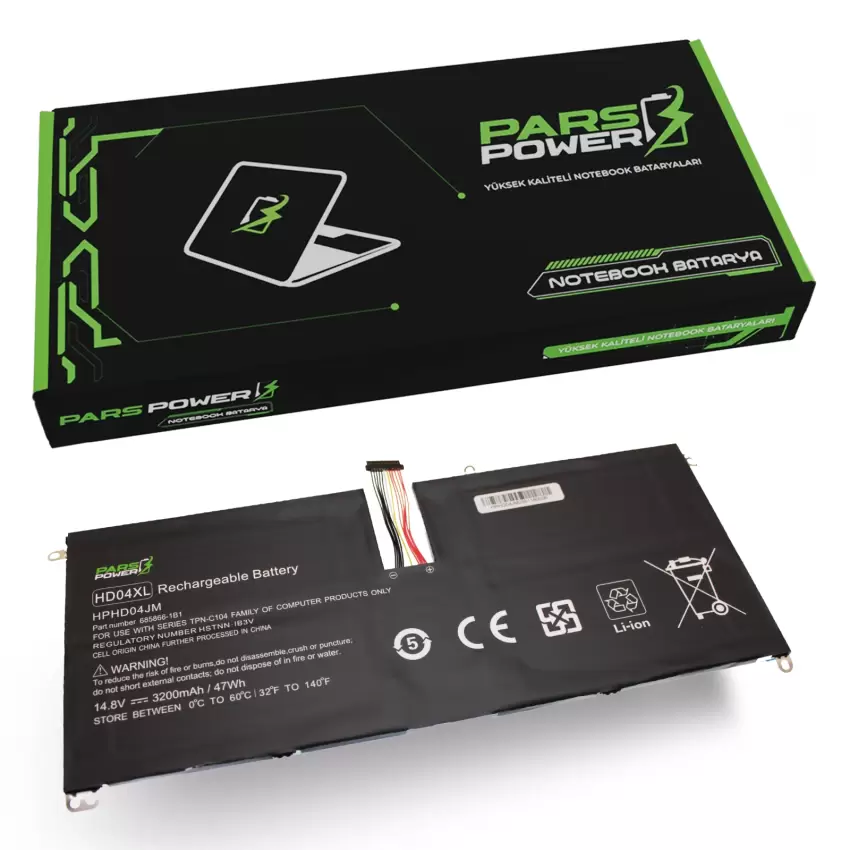 Hp 685866-171, 685866-1B1, 685989-001 Batarya - Pil (Pars Power)